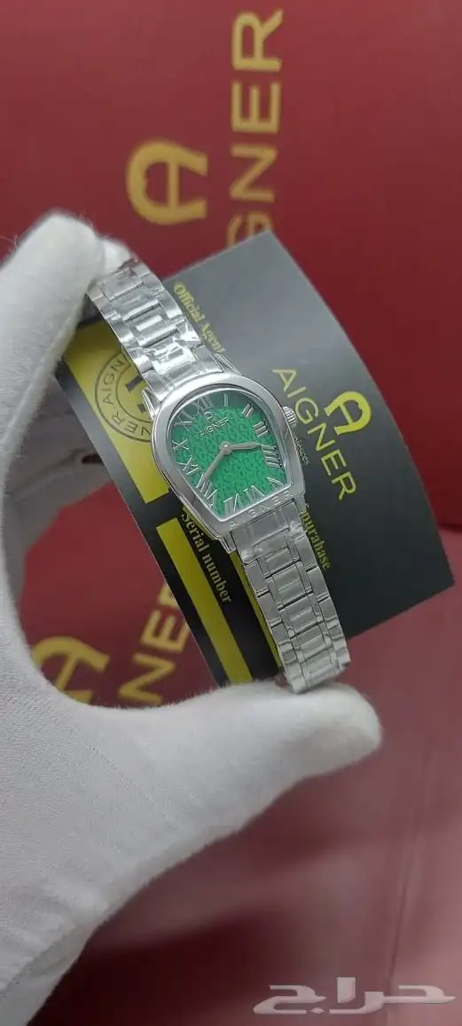 متجر_كاتشي ساعة اغنر نسائية حرف A مقاس 22ملم 5