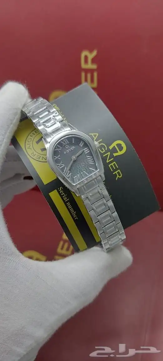 متجر_كاتشي ساعة اغنر نسائية حرف A مقاس 22ملم 2