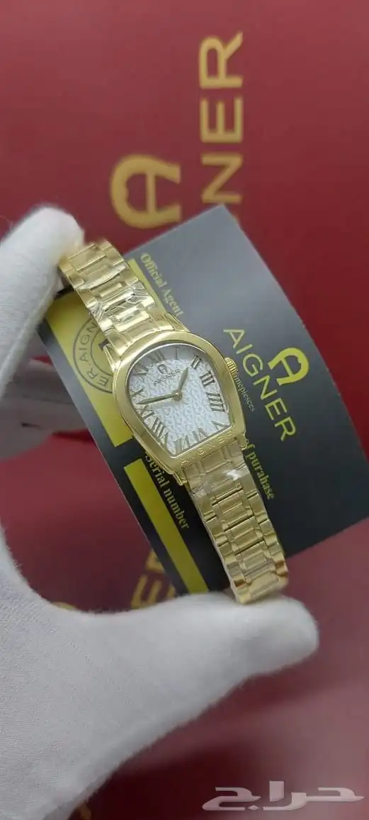 متجر_كاتشي ساعة اغنر نسائية حرف A مقاس 22ملم 1