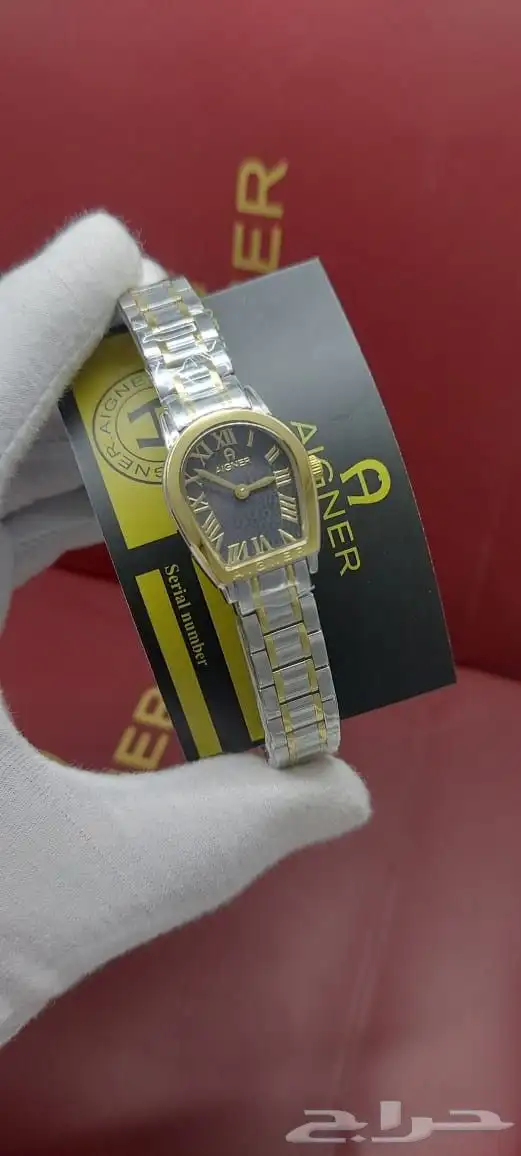 متجر_كاتشي ساعة اغنر نسائية حرف A مقاس 22ملم 6