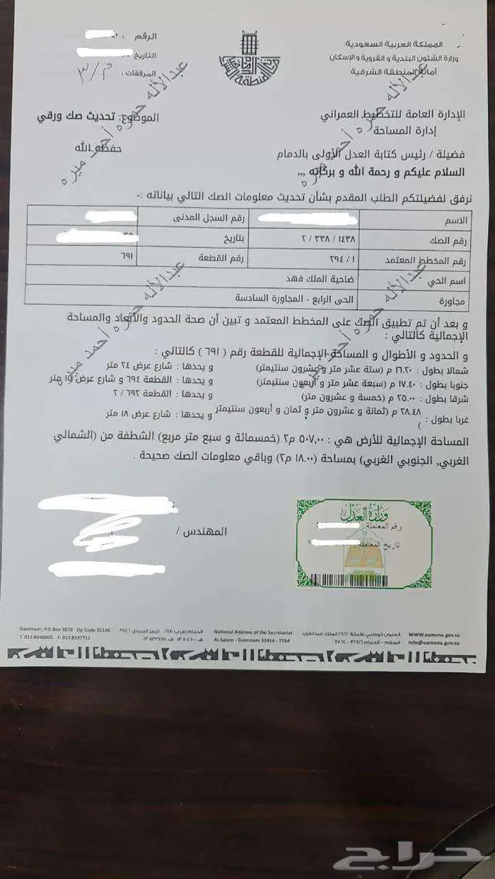 للبيع أرض في ضاحية الملك فهد على ثلاث شوارع مساحة 507 5