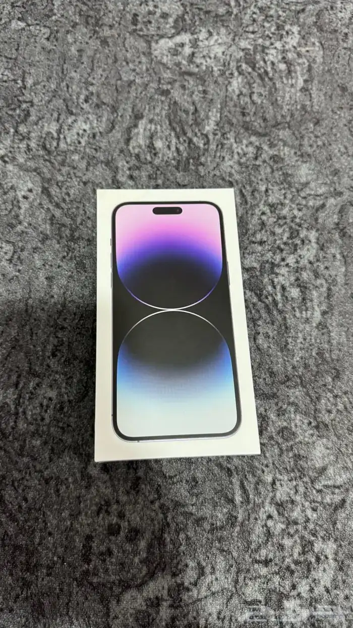 ايفون 14برو ماكس جديد شرط بطريه 88 بكرتونه مساحه 128 1