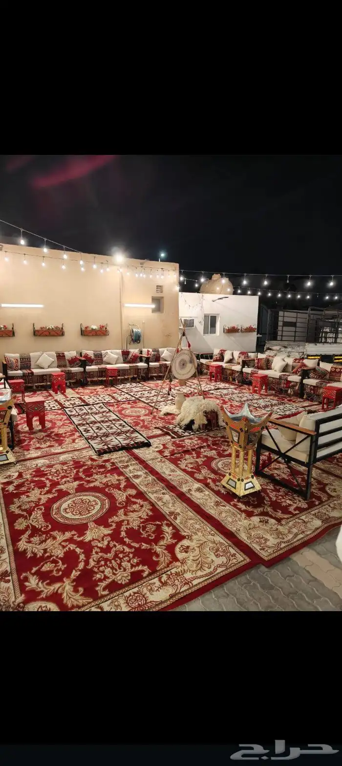تاجير دفايات وكنب وجلسات شعبيه واركان شعبيه ومخيمات وكراسي م 4