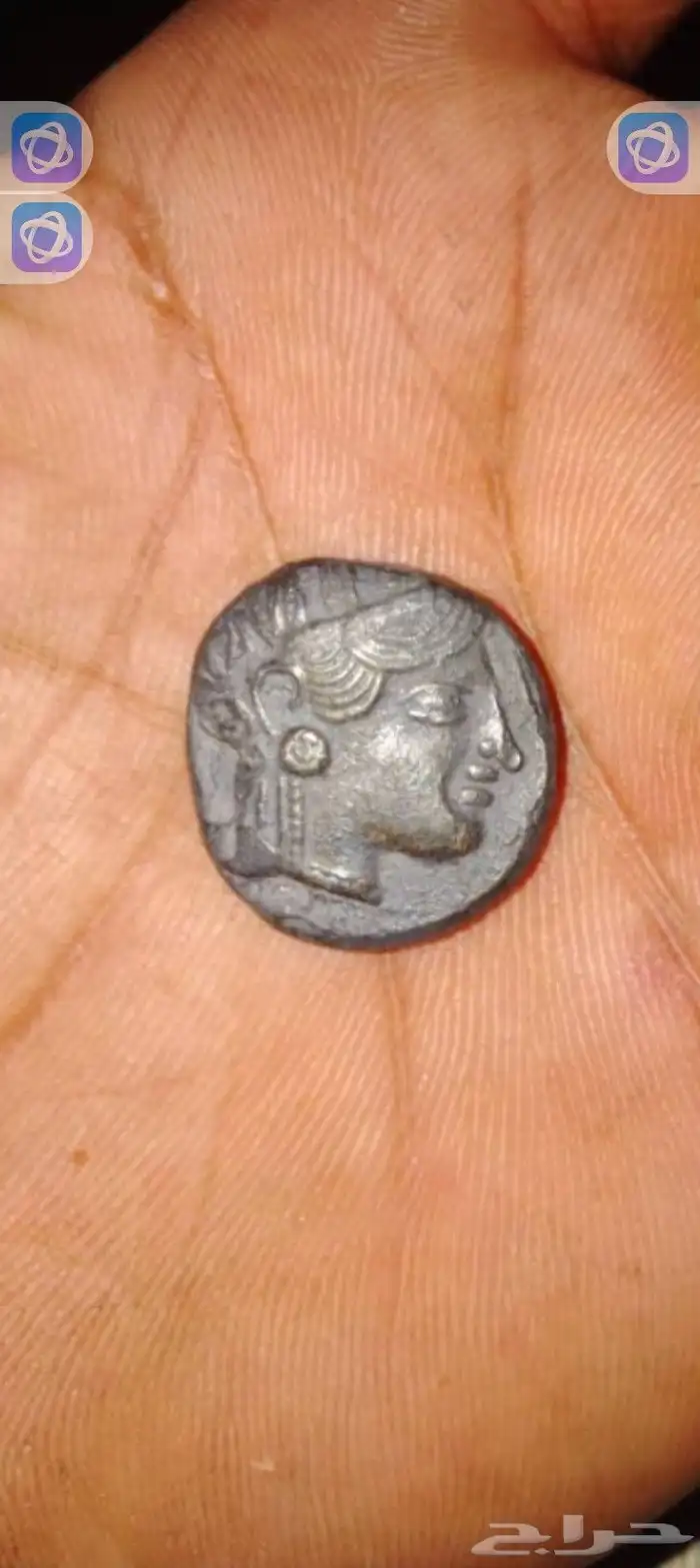 ثلاث عملات يونانيه وحميريه دقه اصليه الأولى الملكه اثينا 0