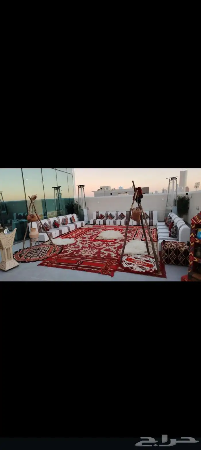 تاجير دفايات وكنب وجلسات شعبيه واركان شعبيه ومخيمات وكراسي م 1