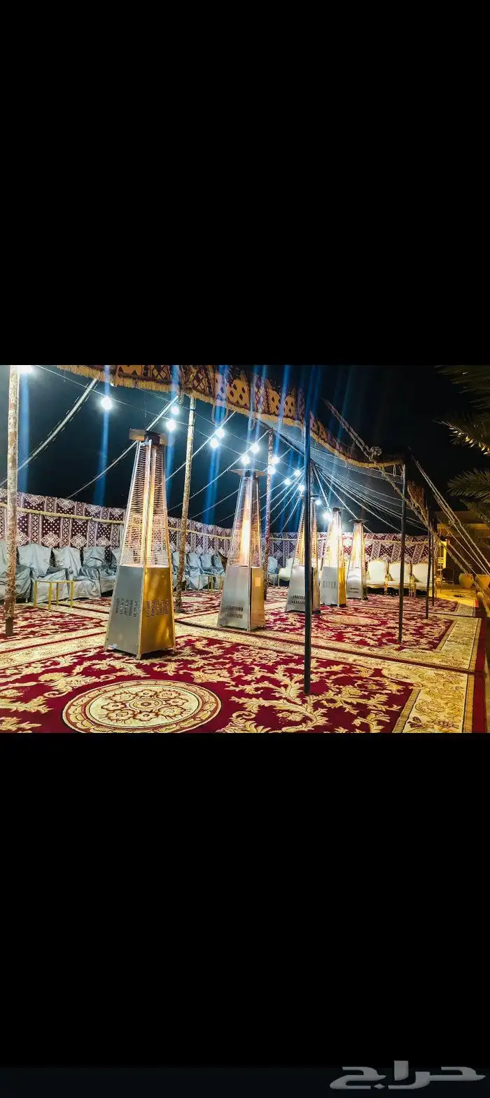 تاجير دفايات وكنب وجلسات شعبيه واركان شعبيه ومخيمات وكراسي م 0