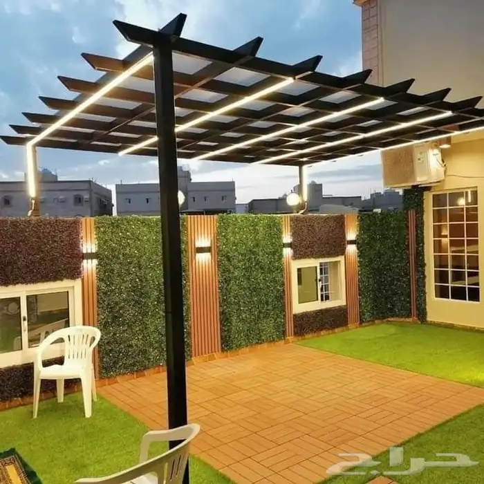 تنسيق حدائق شلالات ومظلات وجميع النباتات بالاحساء 8