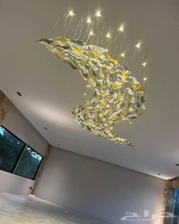 ثريات لد كريستال ثريات تصميم حجر 9