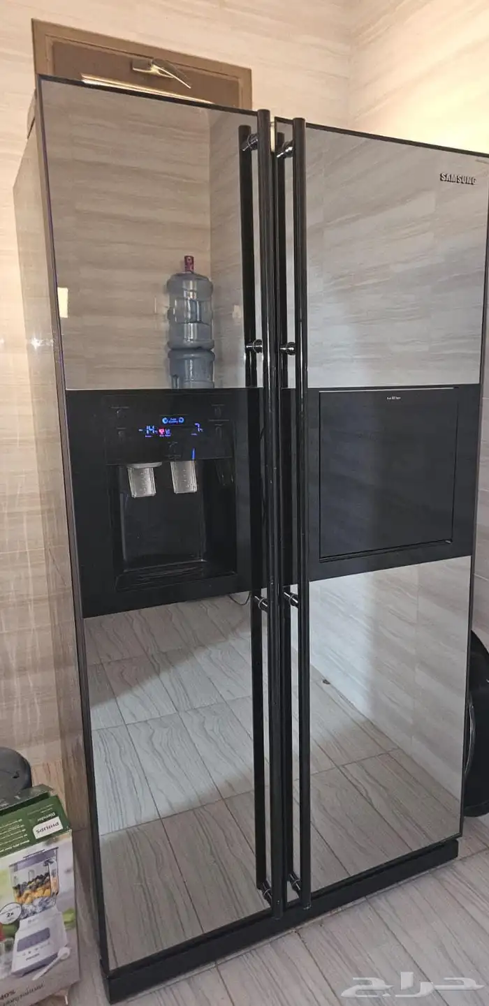 ثلاجة نوع سامسونج بابين مع صانعه ثلج 0