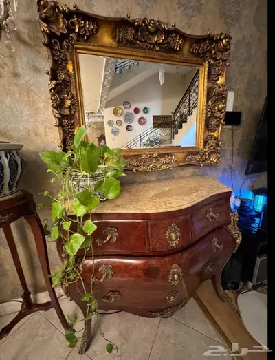 دولاب ديكور مصري فاخر بسطح رخام ومرآة جميله index