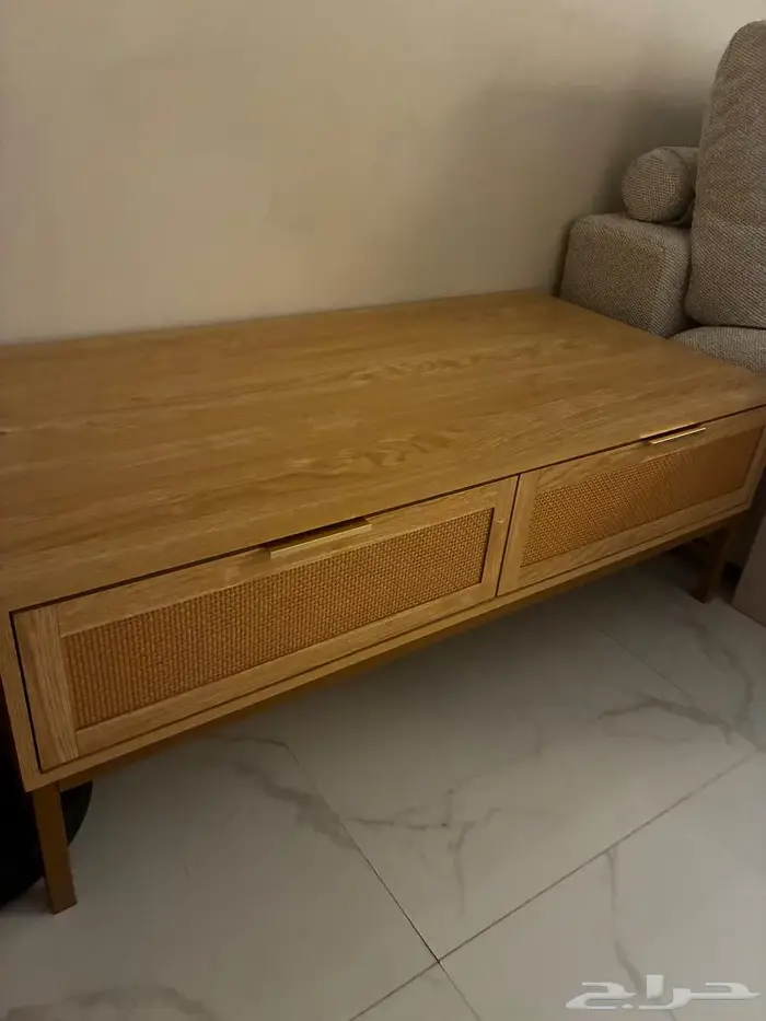 طقم طاولة ومكتبة تلفزيون ثلاث قطع 1