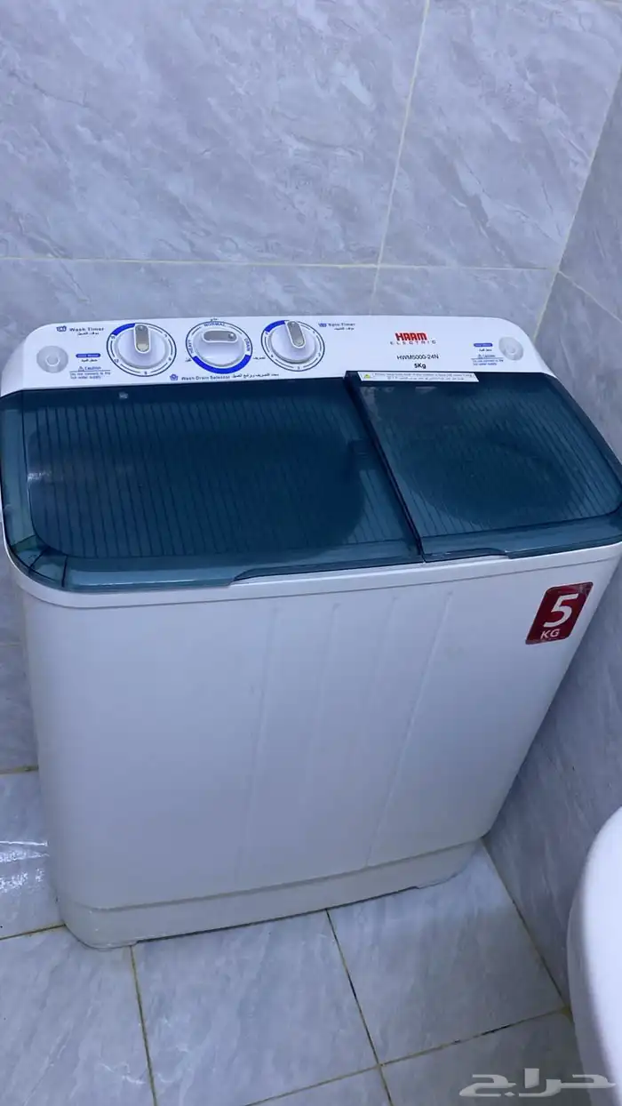 غسالة 5 كيلو استخدام بسيط وفيها مشكلة بسيطه في غطا النشاف 3