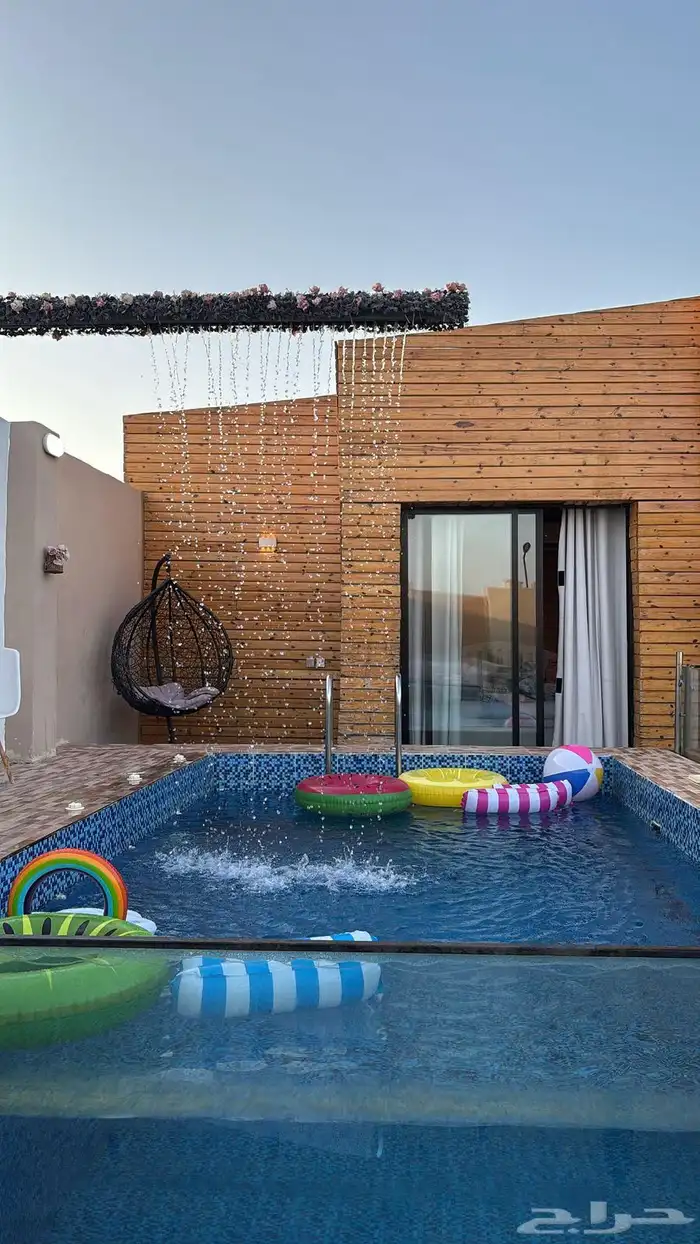 اكواخ و شاليهات ريفيه بمسابح كبار و اطفال 5