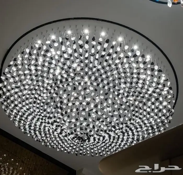 ثريات لد كريستال ثريات تصميم حجر 4