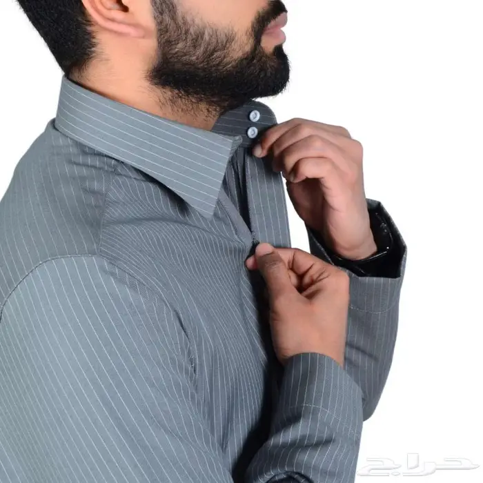 ثوب سعودي شتوي مقلم رجالي 17