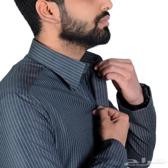 ثوب سعودي شتوي مقلم رجالي 15