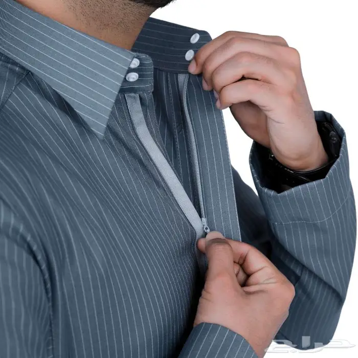 ثوب سعودي شتوي مقلم رجالي 13