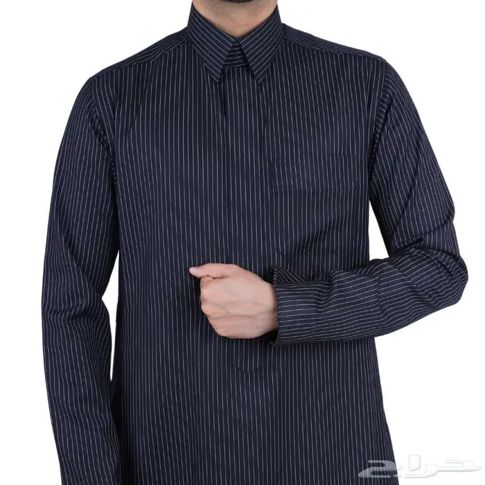 ثوب سعودي شتوي مقلم رجالي 5