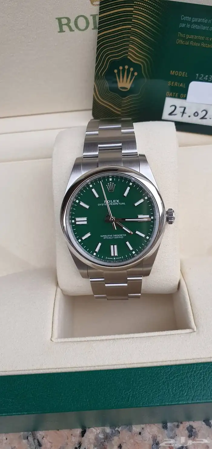 ساعه رولكس اصليه برتشوال جديده بجميع مرفقاته 1