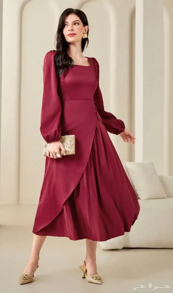 فستان جديد عنابي 2