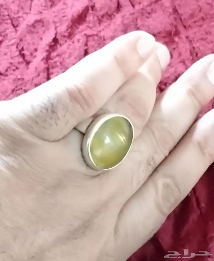 خاتم فضه 925عقيق يمني شرف الشمس 1