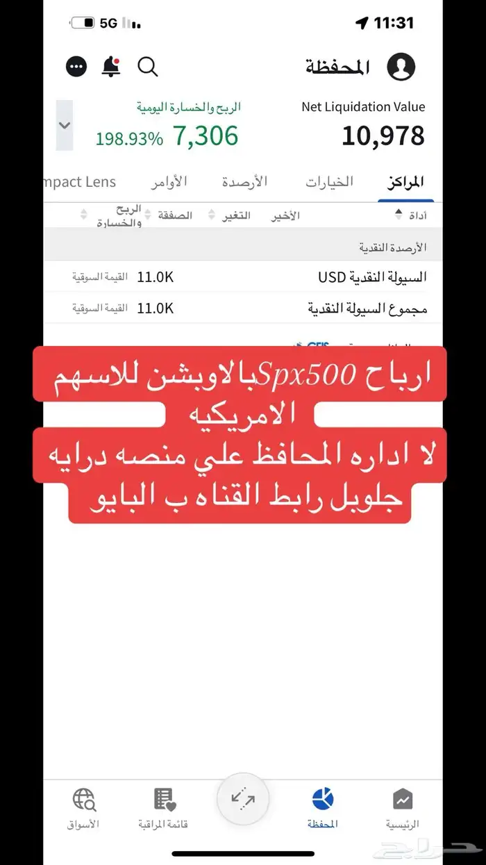 اداره محافظ بالأسهم الامريكيه وارباح دبل 1