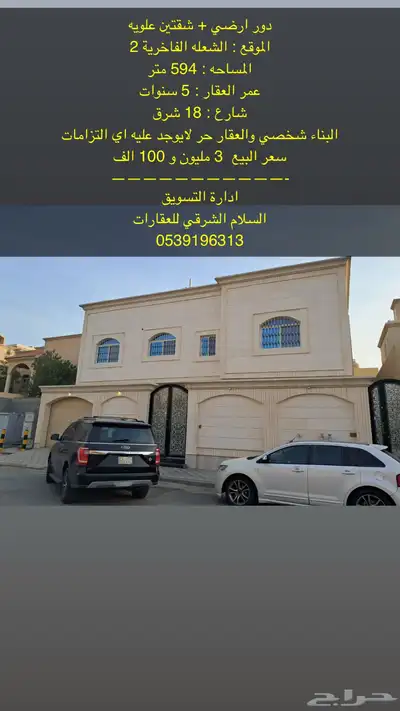 البيع دور   شقتين حي الشعله الفاخرية شغل شخصي index