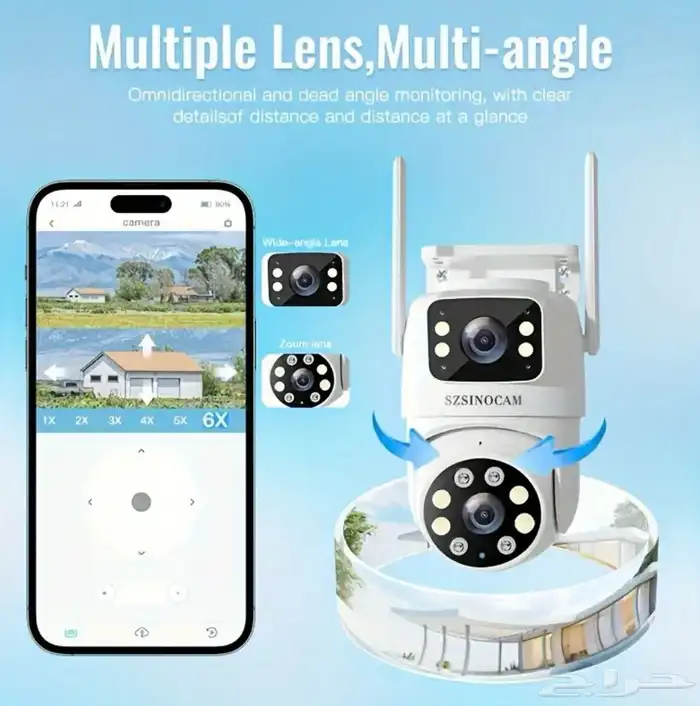 كاميرا مراقبة واي فاي عدستين أو عدسة واحدة 4