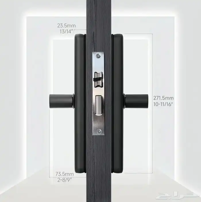 قفل باب ذكي فاخر   فتح بالبصمة والرقم والكرت والتطبيق 5