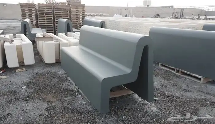 كراسي خرسانية حاويات نفايات جلسات 52