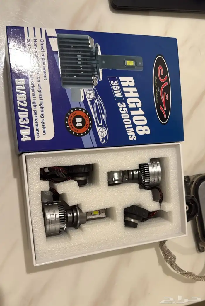 شمعات ليد D4 جديدة تركب على لكزس es ومحول مستعمل 0