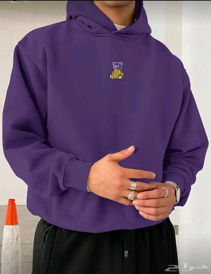 هودي ماركة MANFINITYمتوفر اللون الأرجواني والأخضر الداكن 3