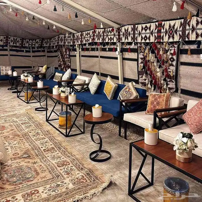 تأجير طاولات طعام كنب عقود اناره شاشات دفايات خيام الرياض 7