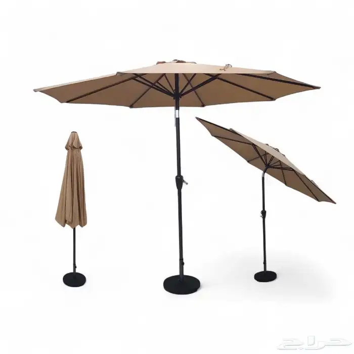 مظلات حدائق بطاوله وكراسي وقاعدة رخام ورمل 12