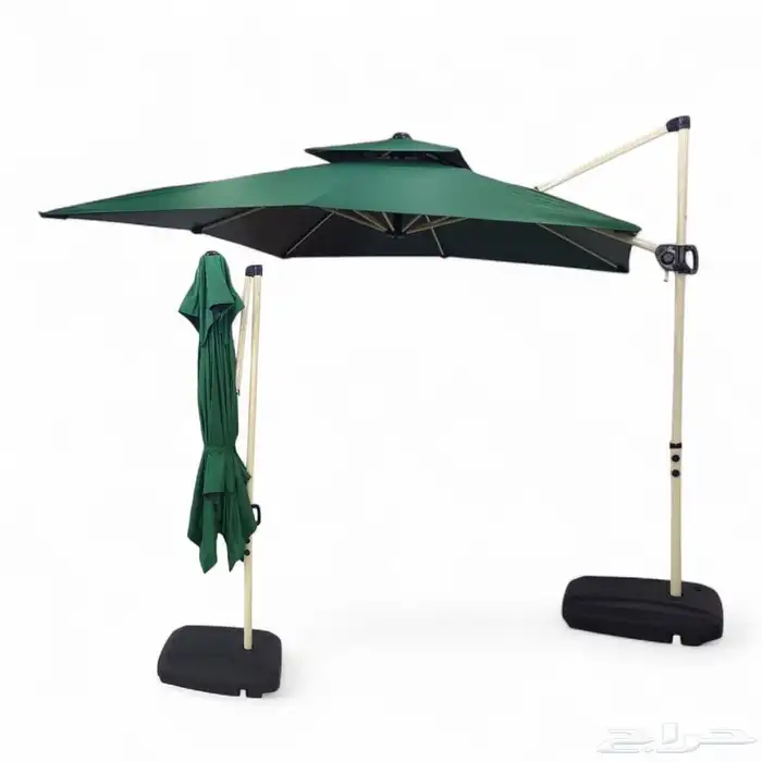 مظلات حدائق بطاوله وكراسي وقاعدة رخام ورمل 8