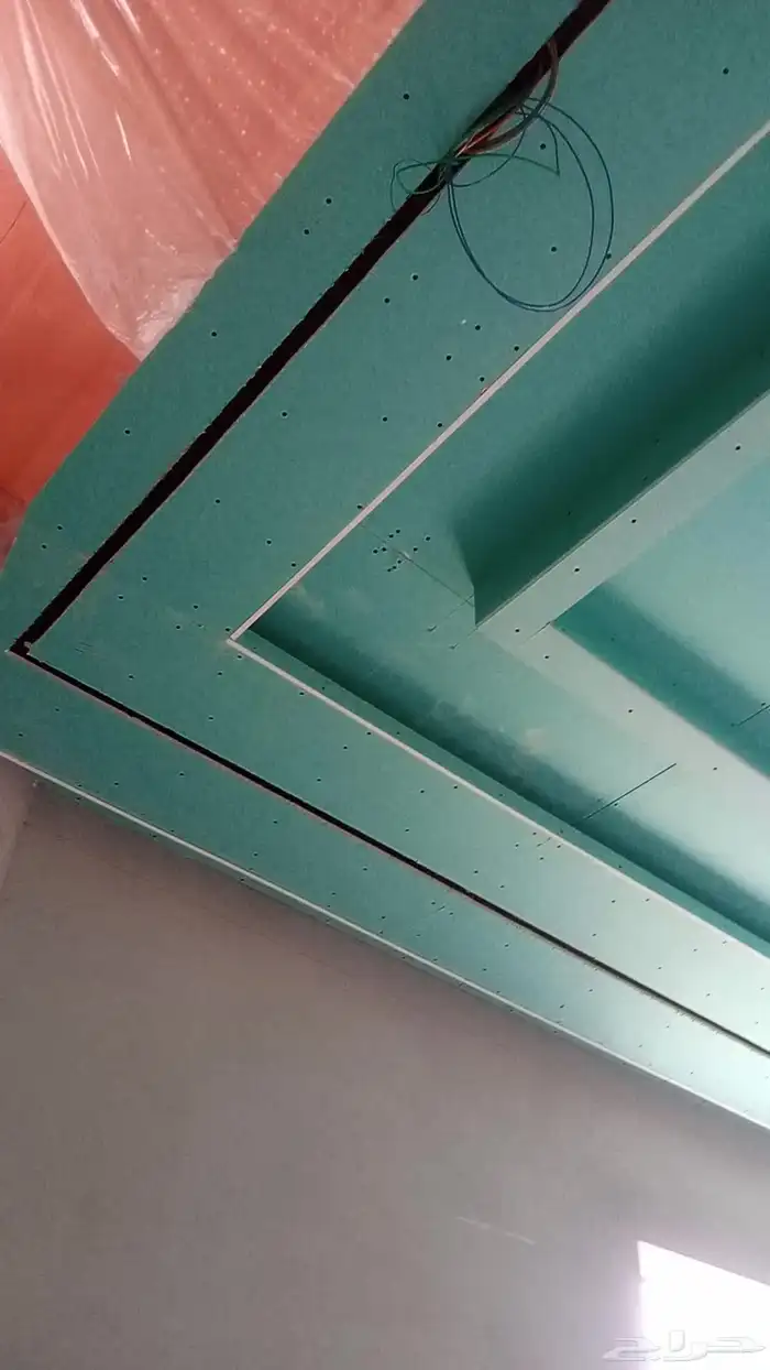 عمل جبس بورد سيمنت بورد سقف مستعار فاصل جبس بورد شيبورد 21