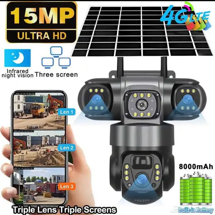 كاميرات طاقة شمسية شريحة اتصال نت -جهاز مشغل بطارية السيارة 4