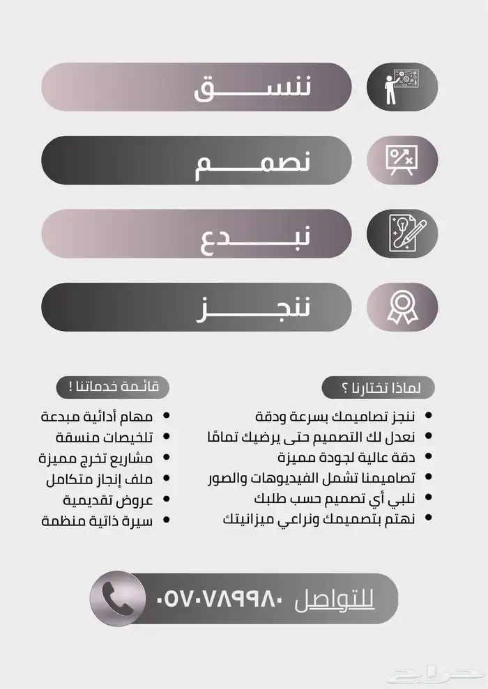 تصاميم ومشاريع حسب الطلب بإحترافيه عاليه 1