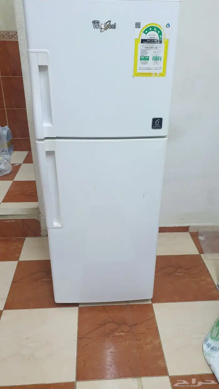 ثلاجة ويرلبول 7.34 قدم تبريد ممتاز .. السعر 400 ريال 0