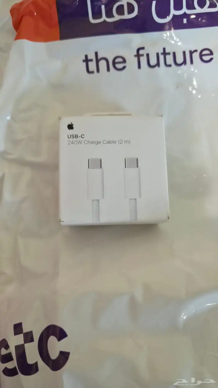 كابل ايفون قماش 2 متر الأصلي من متجر STC 2