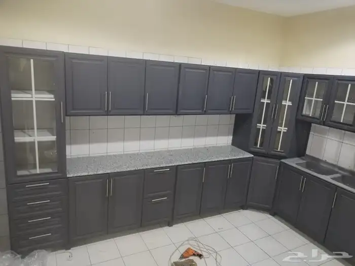 مطابخ جديده جاهزة صاج رف 3ملى رخام طبيعي مفصلات سمارت جميع ا 3