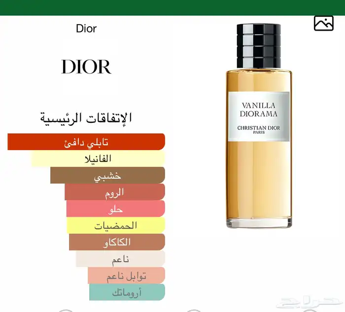 تقسيمات عطر ديور فانيلا ديوراما Vanilla Diorama 1