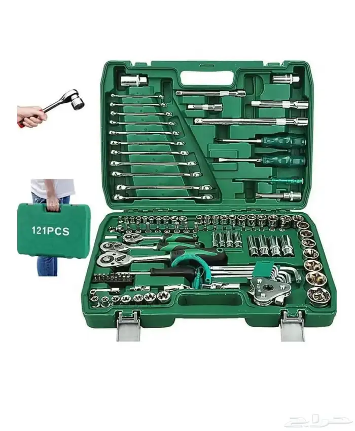 طقم عدة ومفاتيح متنوعة عدد 121 قطعة متنوعة 0