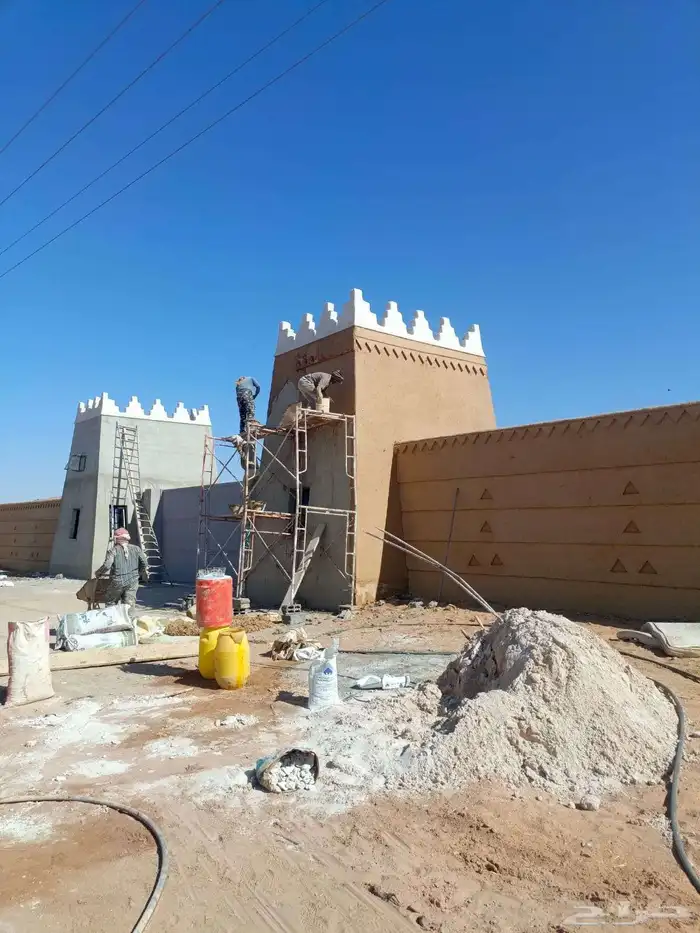 بناء وترميم بيوت الطين والحجر والاسقف خشب اثل وجريدلياسه طين 11