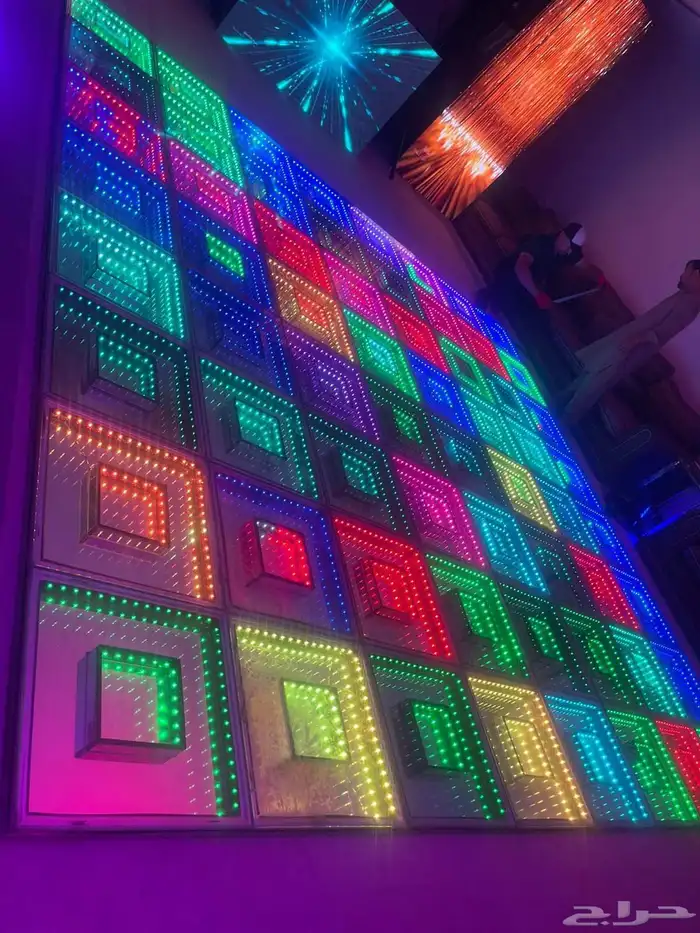 مسرح أضاءت استيج زجاز ملون بلاضات 2