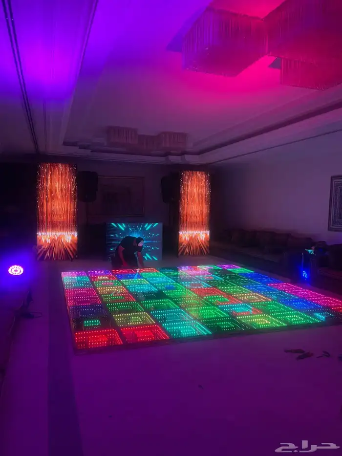 مسرح أضاءت استيج زجاز ملون بلاضات 3