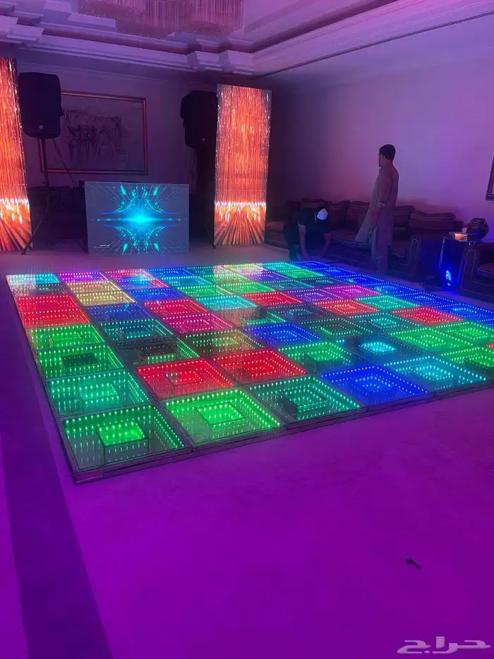 مسرح أضاءت استيج زجاز ملون بلاضات 0