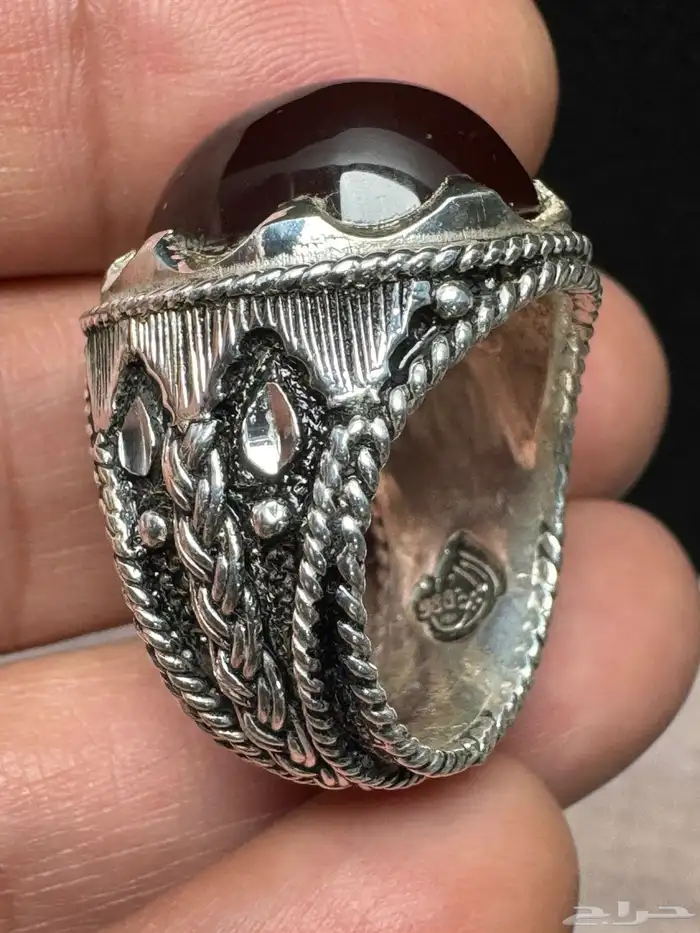 خاتم عقيق يماني كرز الكرز قبة صياغة الوليف 980 20