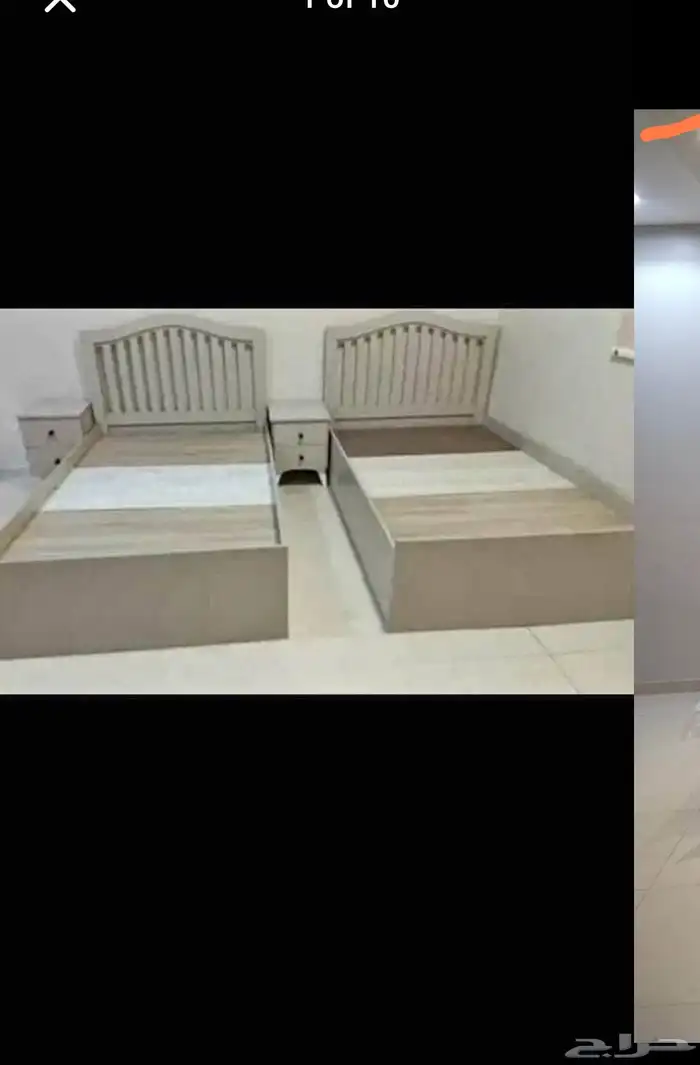 سرير نفر وخشبي مع مرتبة نفر ونص   مع مرتبة متوفر جديد تما 9