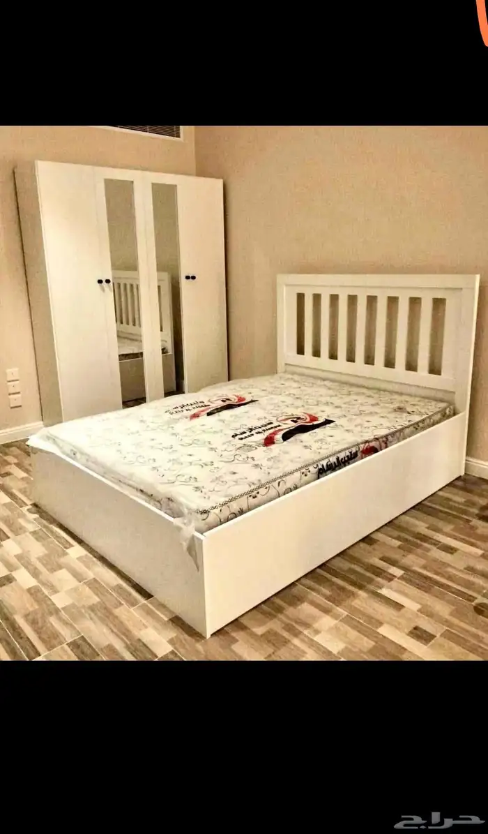 سرير نفر وخشبي مع مرتبة نفر ونص   مع مرتبة متوفر جديد تما 10